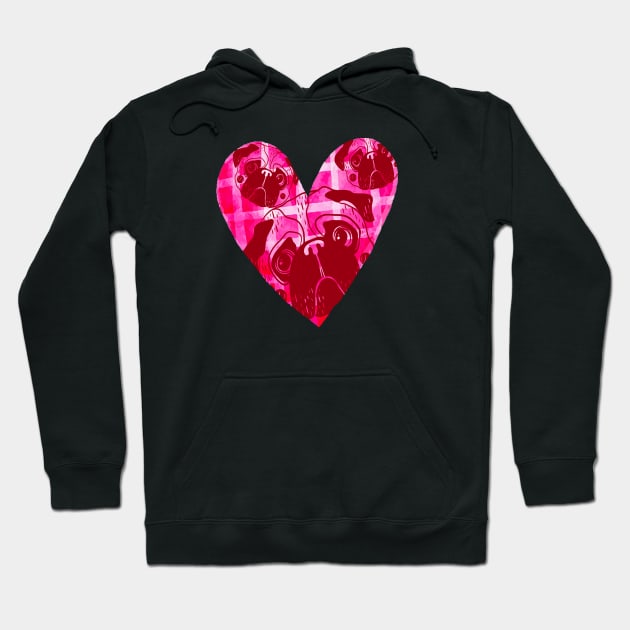 Heart Of A Pug Hoodie by Sunil Belidon